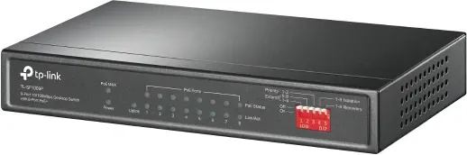 TP-Link TL-SF1009P 9-Port PoE+ Switch mit 8 PoE+-Ports, Metallgehäuse