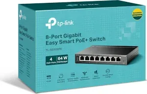 TP-Link TL-SG108PE 8-Port Gigabit Easy Smart Switch mit 4 PoE+ Ports, Metallgehäuse